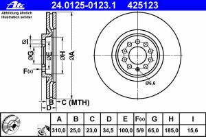 Kotouč brzdový 310x25mm 8N0615301A